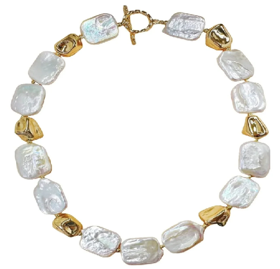 Keshi White Pearl Choker Necklace