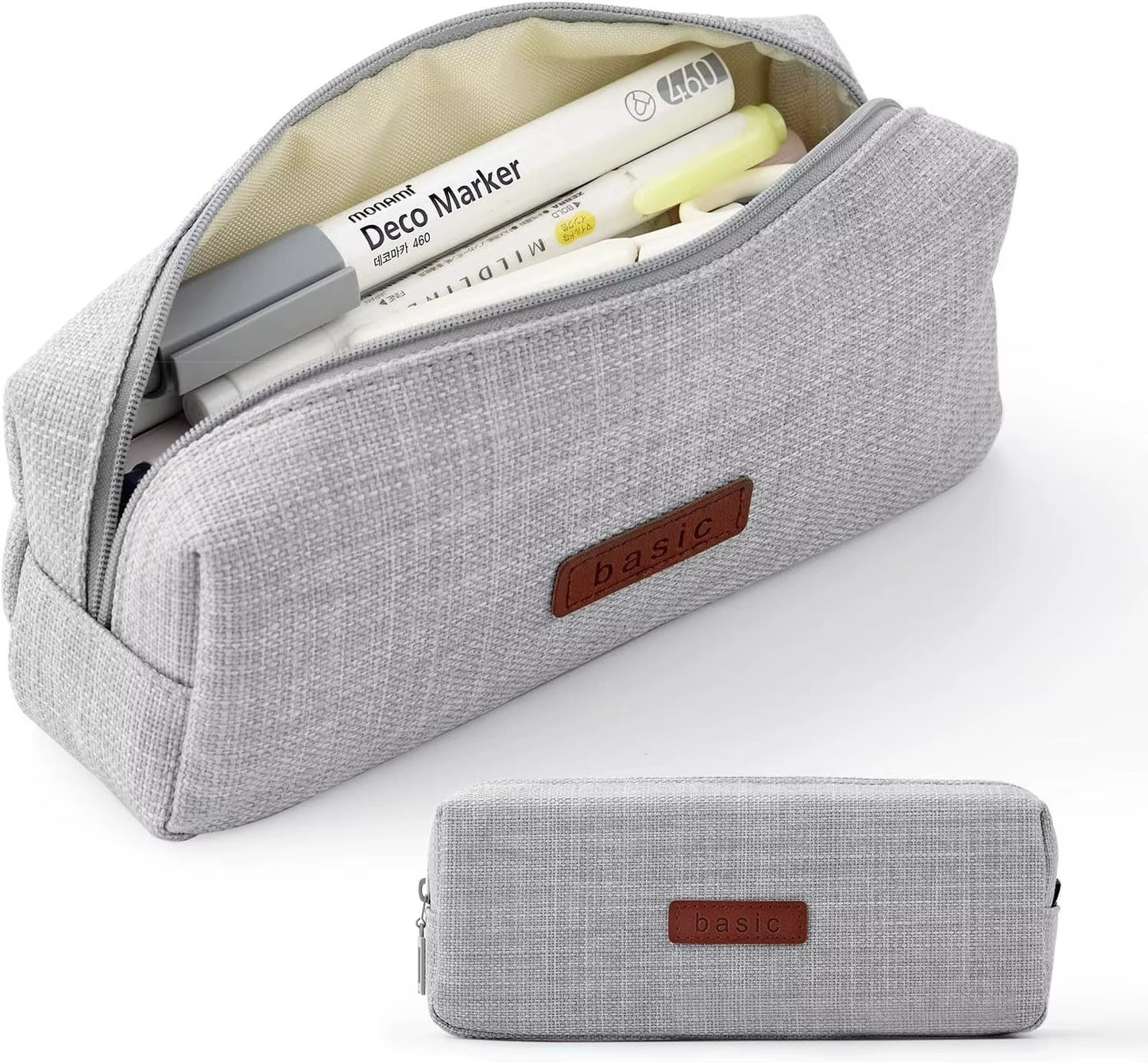 Canvas Pencil Case Student Pouch Coin Cosmetic Bag Office Stationery Organizer For Teen Girl Boy School Supplies