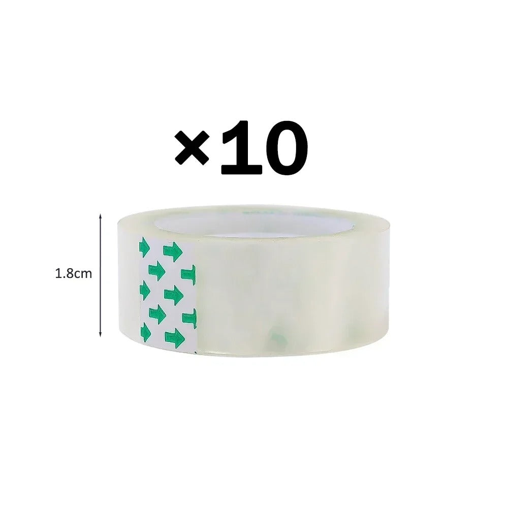 10-1 Rolls Transparent Tape Refills Clear Tape Refills for Dispenser Invisible Tapes for Office Home School Supplies 18/12/8mm