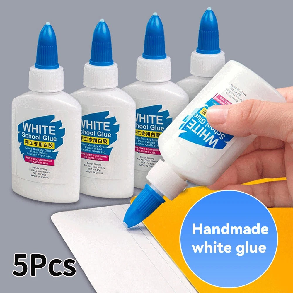 40Ml White Glue Student Make Paper Crafts DIY Handmade Stationery White Latex Children DIY Washable Liquid Quick Drying Adhesive
