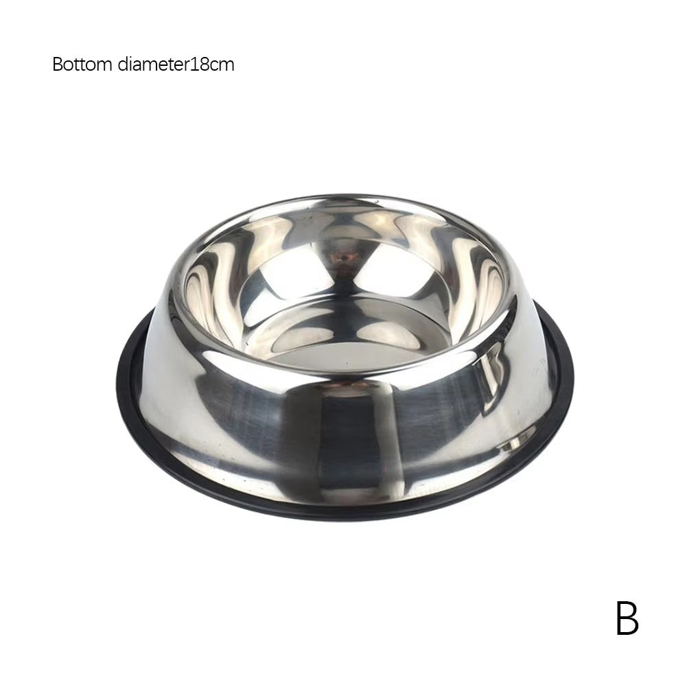 Steel Pet Dog Bowl Feeder Skidproof Anti-ant Food Water Drink Dishes Feeder Dog Bowls Food Accessories Pet Supplies