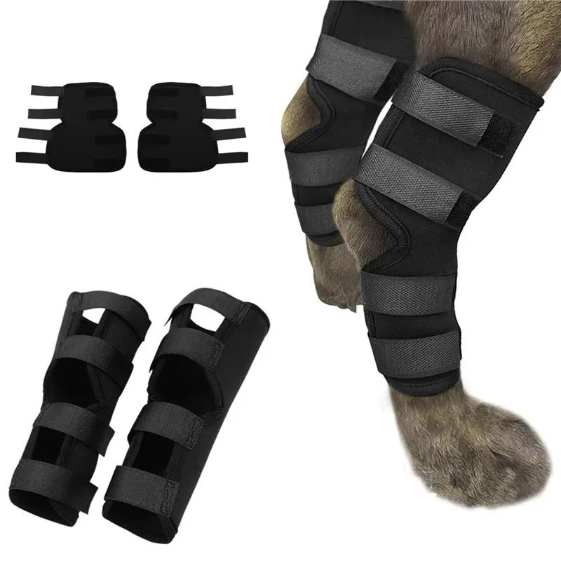 1 Pair Pet Knee Pads Support Brace for Leg Hock Joint Wrap Injury Recover Legs Dog Protector Protects Bandage