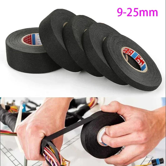 New Heat-resistant Adhesive Cloth Fabric Tape For Automotive Cable Tape Harness Wiring Loom Electrical Heat Insulation Tape ！@&*