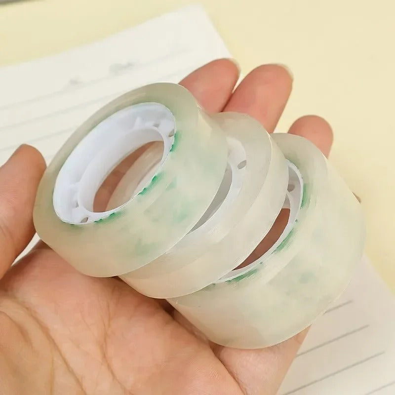 10-1 Rolls Transparent Tape Refills Clear Tape Refills for Dispenser Invisible Tapes for Office Home School Supplies 18/12/8mm