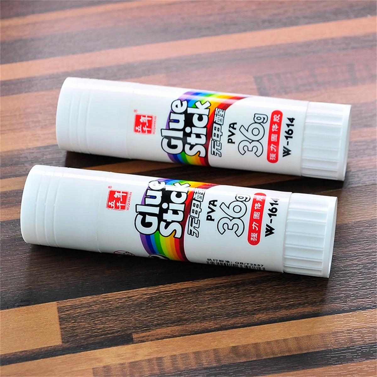 WQN 9/15/21/36G Rainbow White Solid Glue Stick Non Toxic Professional High Viscosity Ideal Office & Study Stationery