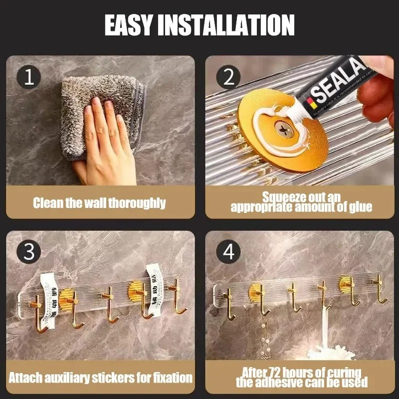 20/2pcs Waterproof Sealant Glue Strong Adhesive Fast Drying Fix Glue Caulk For Metal Glass Rubber Ceramic Porcelain Wood Leather