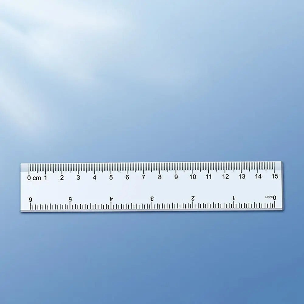 Desk Accessories 15cm 20cm 30cm 40cm Straight Ruler Multifunction Transparent Measuring Ruler Plastic Drawing Ruler Exam Test