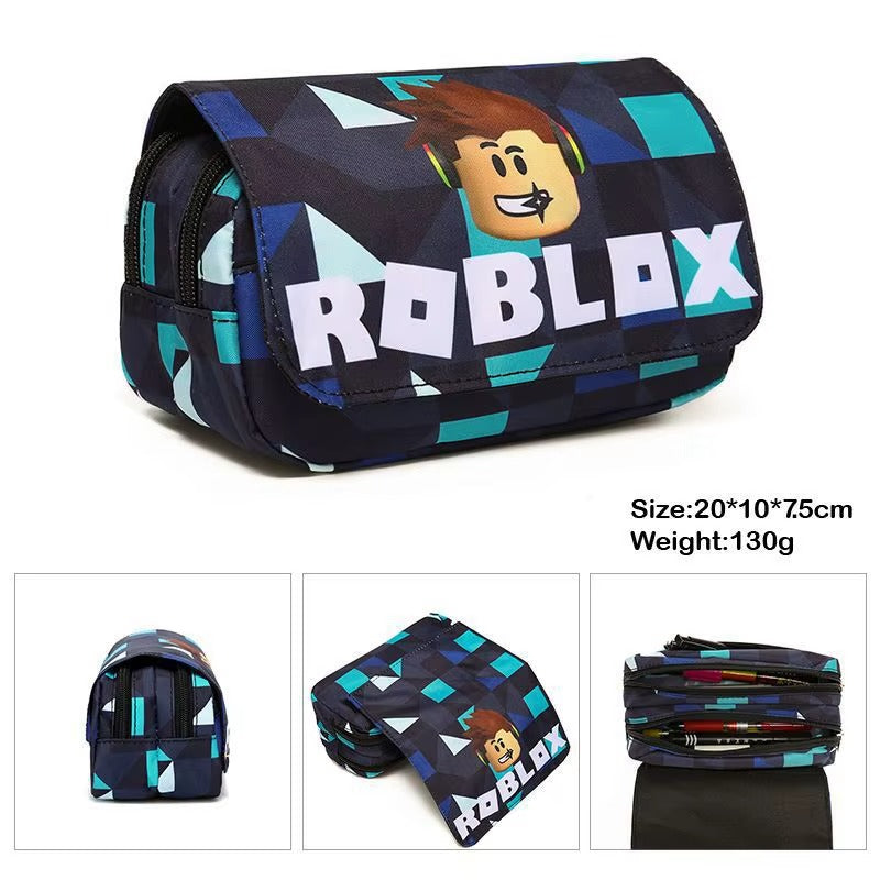 3D New ROBLOX Blox Fruit Creative Cartoon Pencil Case Cartoon Game Pencil Case for Elementary School Students School Bag Mochila