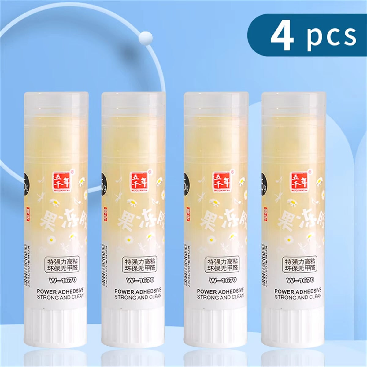 15g WQN Jelly Color Solid Glue Stick School Office Supply ACR Adhesive Child Student Bonding Paper Crafts Tool Stationery Gift