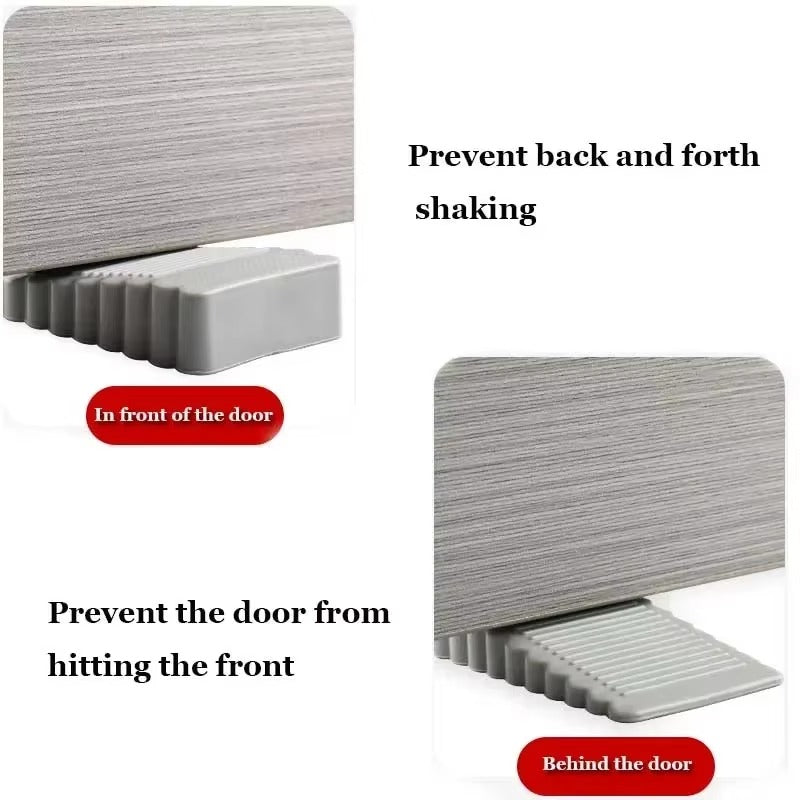 Silicone Wedge Door Stop Safety Stoppers 1-5pc Reusable Shock Absorbent Home Office Anti-Folder Hand Door Stopper Anti-collision