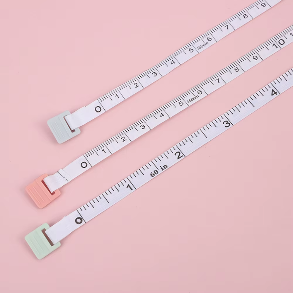 1PC/15PCS 1.5m Small Tape Measure Portable Student Soft Leather Three Measurement Clothes Automatic Recycling