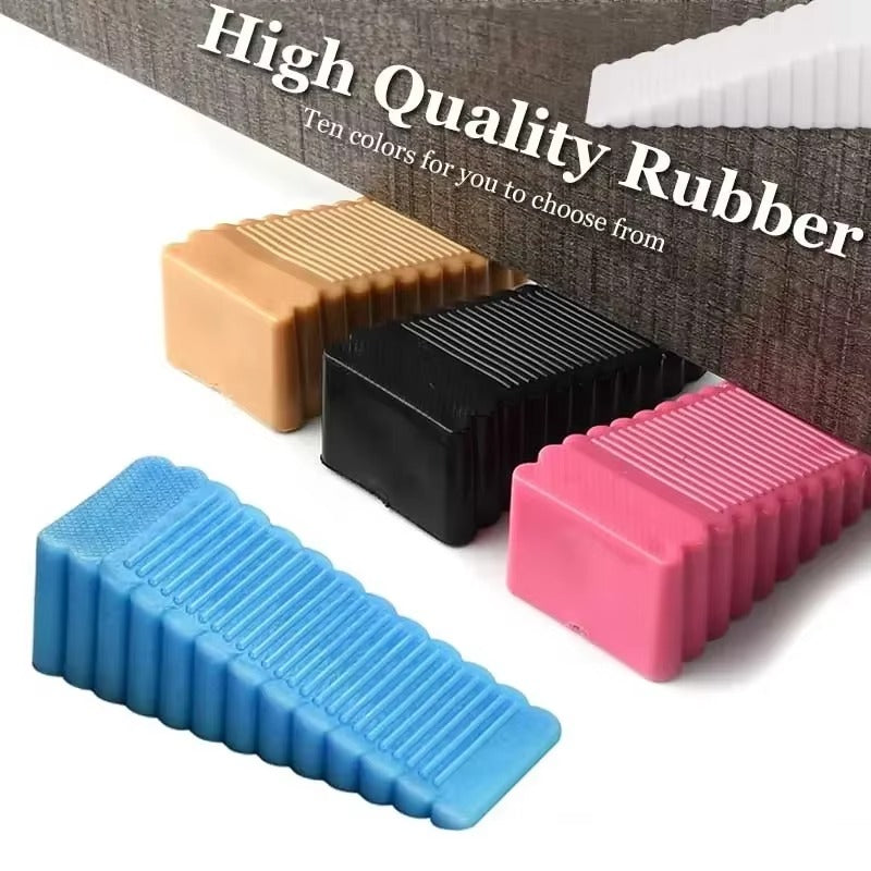 Silicone Wedge Door Stop Safety Stoppers 1-5pc Reusable Shock Absorbent Home Office Anti-Folder Hand Door Stopper Anti-collision