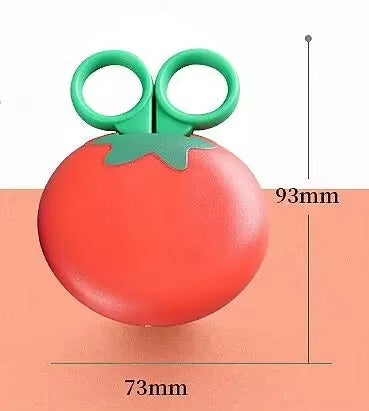 1 Pcs Cartoon Fruit Magnetic Tiny Scissors Child Manual Safety Paper Scissors Cute Strawberry Student Stationery
