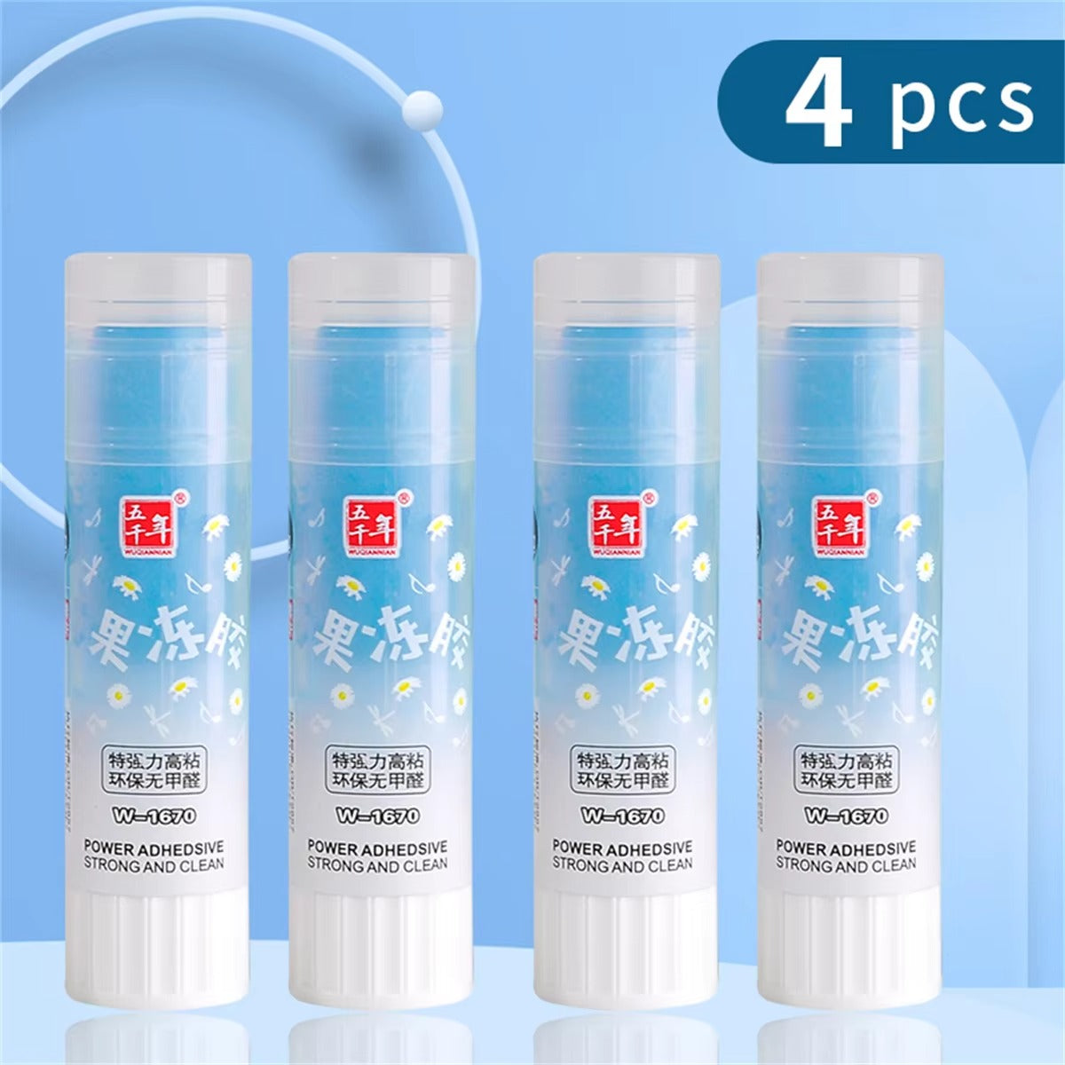 15g WQN Jelly Color Solid Glue Stick School Office Supply ACR Adhesive Child Student Bonding Paper Crafts Tool Stationery Gift