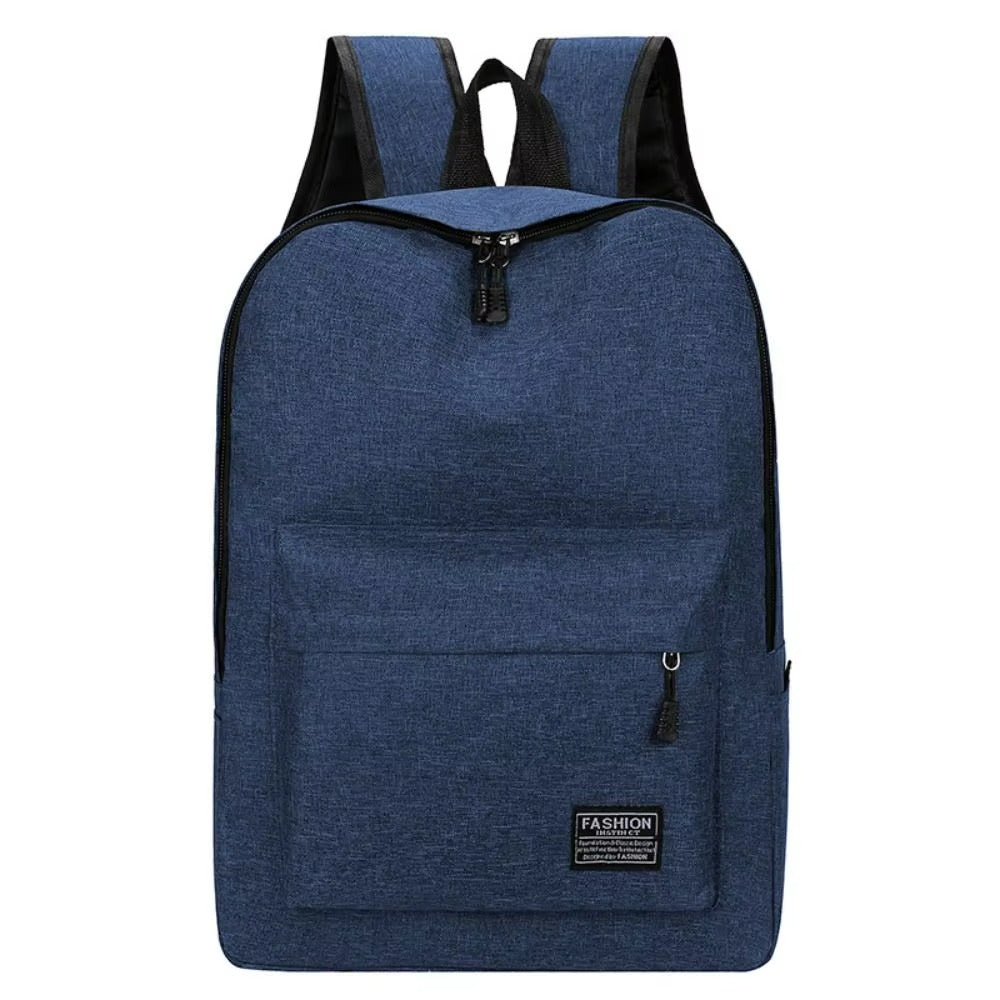Trendy Oxford Cloth Versatile Backpack 15 inches Washable School Student Backpack Black Grey Blue Red Computer Bag Unisex