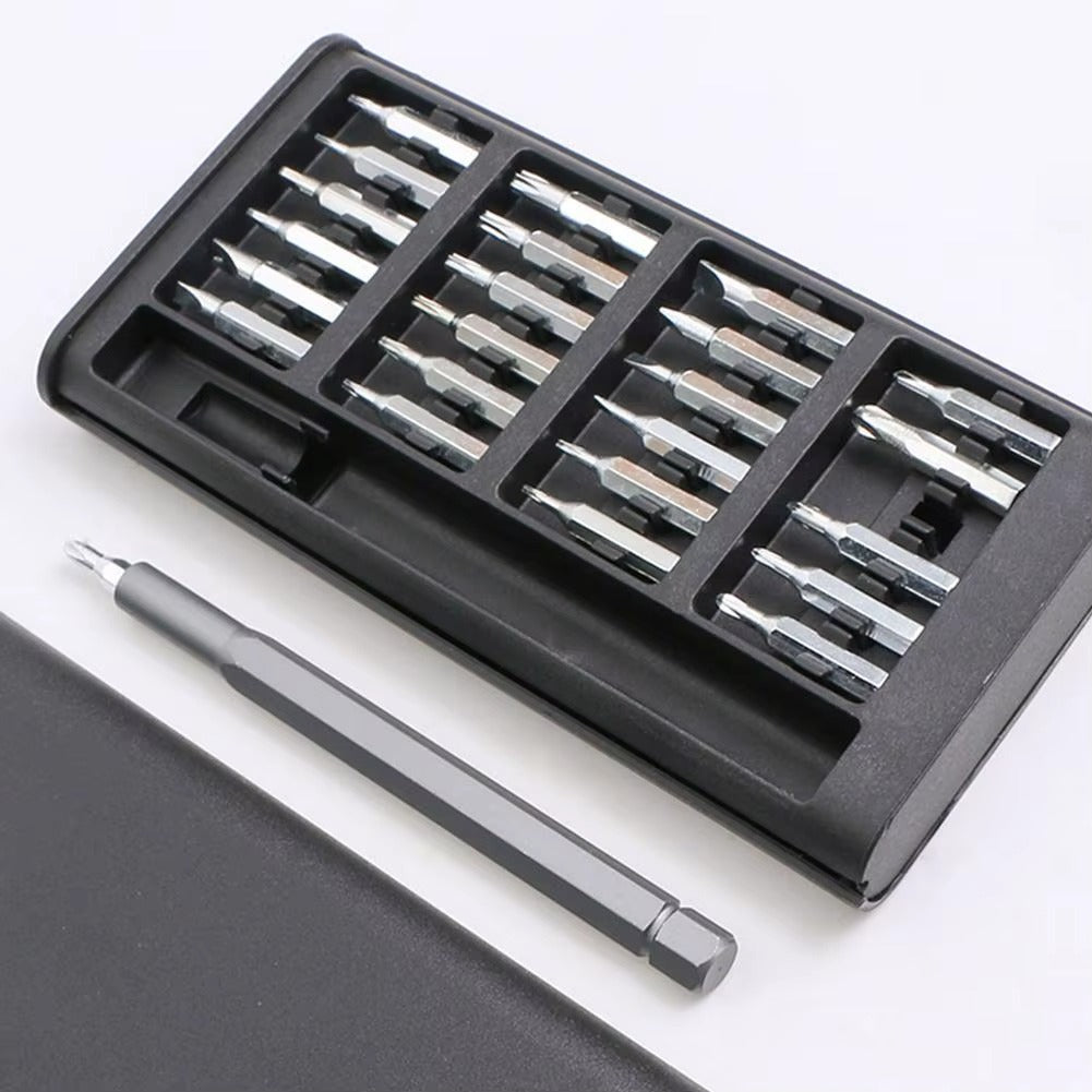 24 IN 1 Precision Screwdriver Kit Multi-functional Hand Tool Screwdriver Set Magnetic Aluminum Box for Home DIY