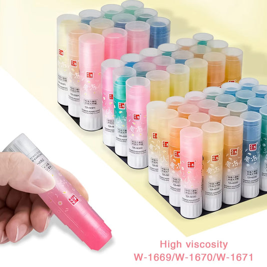 15g WQN Jelly Color Solid Glue Stick School Office Supply ACR Adhesive Child Student Bonding Paper Crafts Tool Stationery Gift