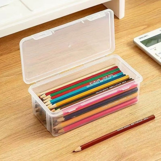 Large Capacity Transparent Stationery Case Pencil Storage Colour Pencil Storage Children's Crayon Painting Sketching Pencil Bag
