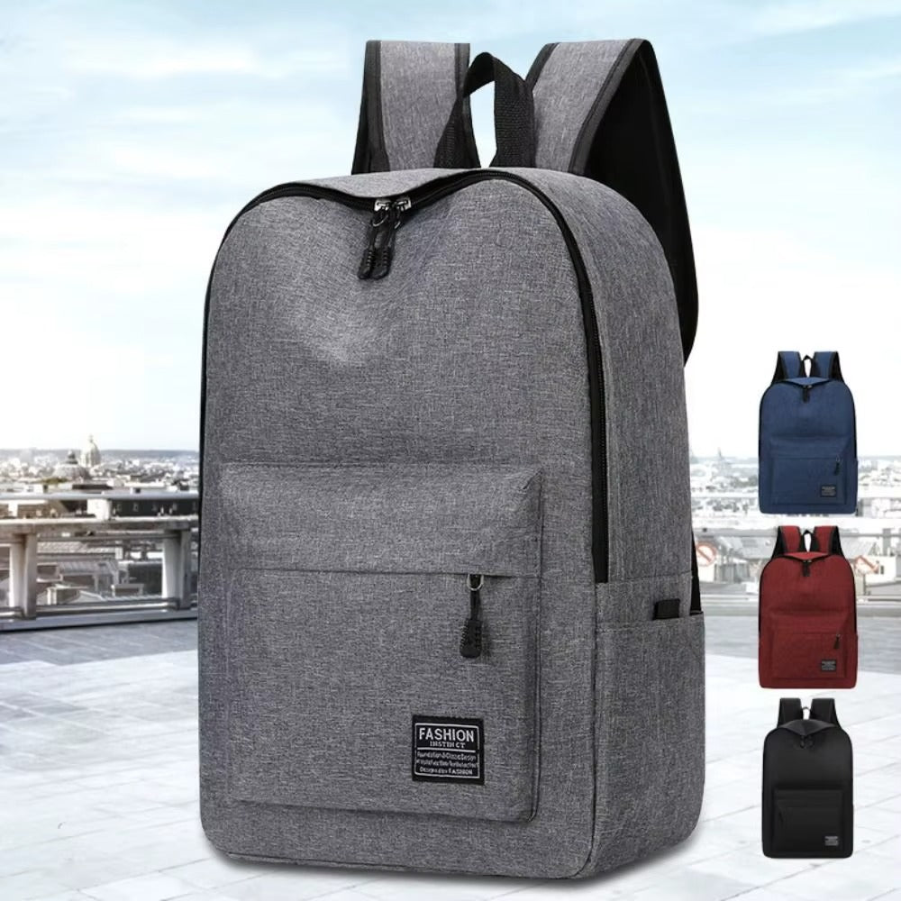 Trendy Oxford Cloth Versatile Backpack 15 inches Washable School Student Backpack Black Grey Blue Red Computer Bag Unisex