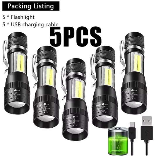 High Power Led Flashlights Very Strong Tactical Torch 6 Modes Rechargeable Camping Fishing Emergency Zoom Lantern