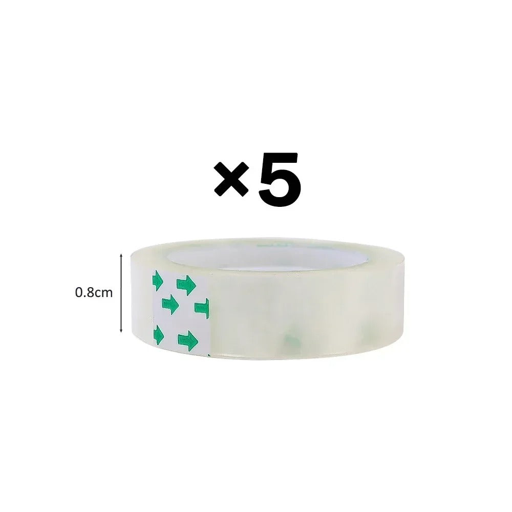 10-1 Rolls Transparent Tape Refills Clear Tape Refills for Dispenser Invisible Tapes for Office Home School Supplies 18/12/8mm