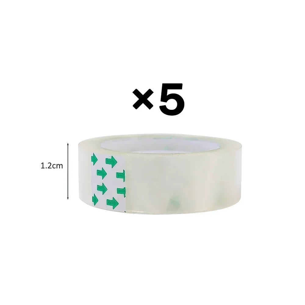 10-1 Rolls Transparent Tape Refills Clear Tape Refills for Dispenser Invisible Tapes for Office Home School Supplies 18/12/8mm