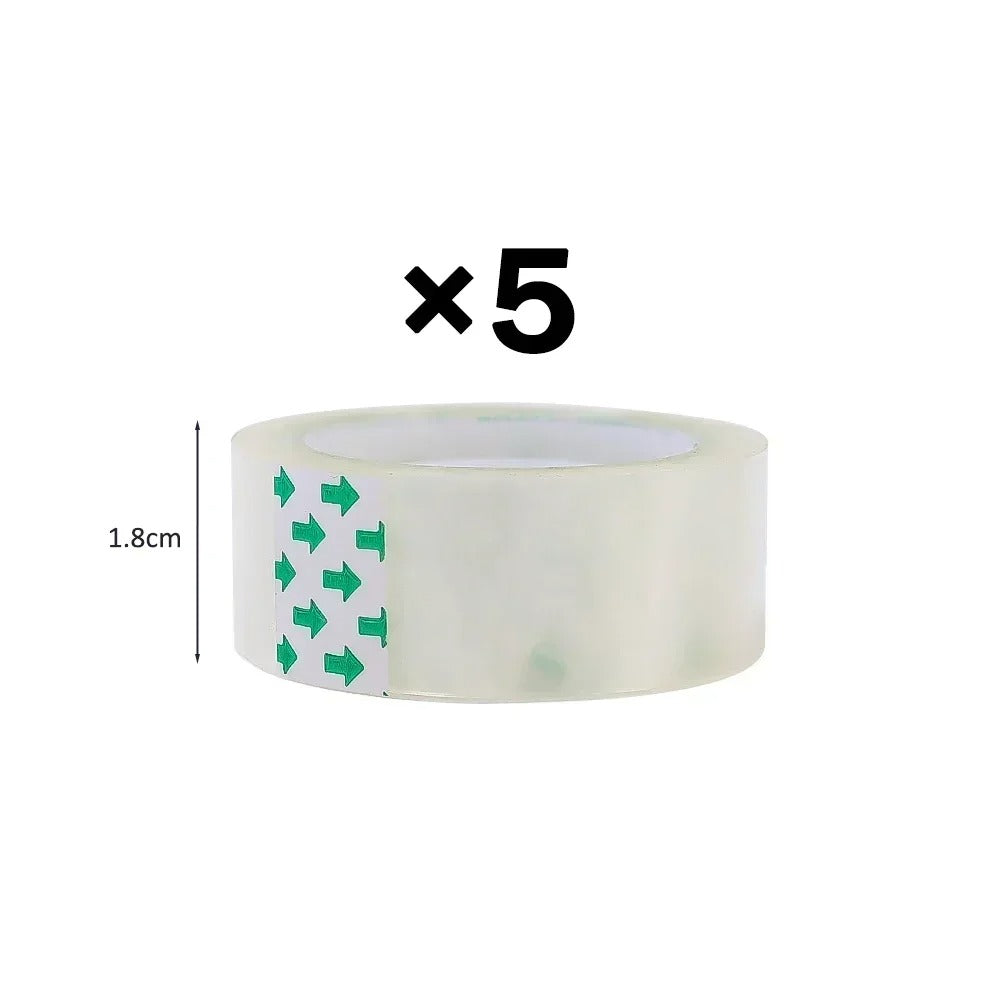 10-1 Rolls Transparent Tape Refills Clear Tape Refills for Dispenser Invisible Tapes for Office Home School Supplies 18/12/8mm