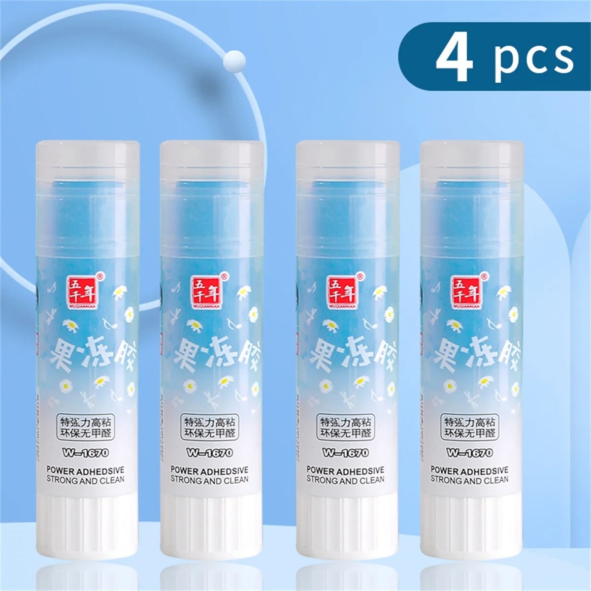 15g WQN Jelly Color Solid Glue Stick School Office Supply ACR Adhesive Child Student Bonding Paper Crafts Tool Stationery Gift