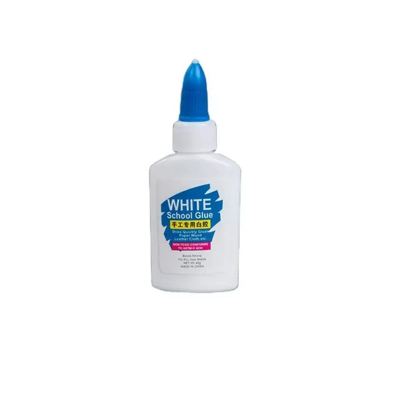 40Ml White Glue Student Make Paper Crafts DIY Handmade Stationery White Latex Children DIY Washable Liquid Quick Drying Adhesive