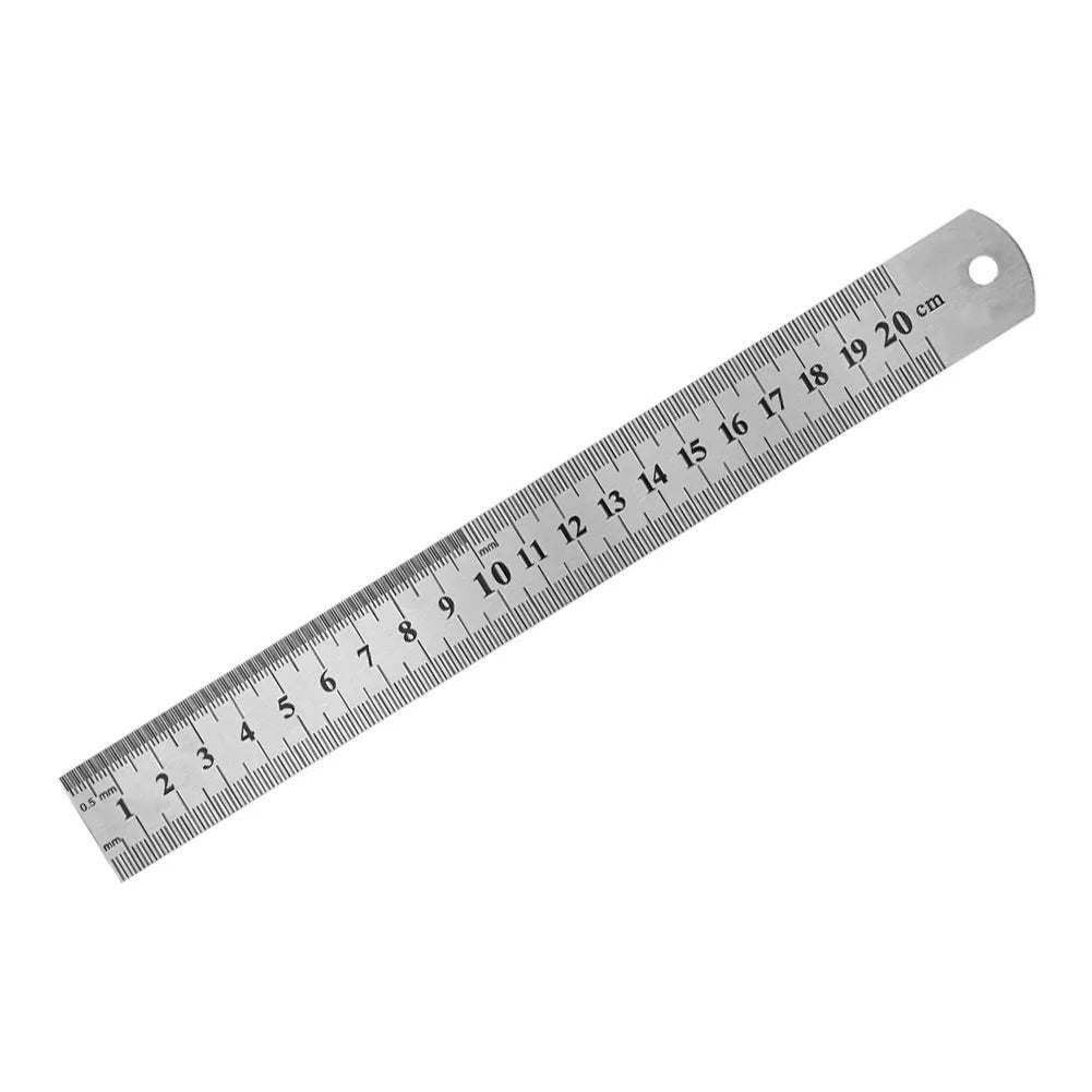 Double Sided Measuring Metal Ruler Stainless Steel Precision Measuring Tool Learning Office Stationery Drafting Accessory