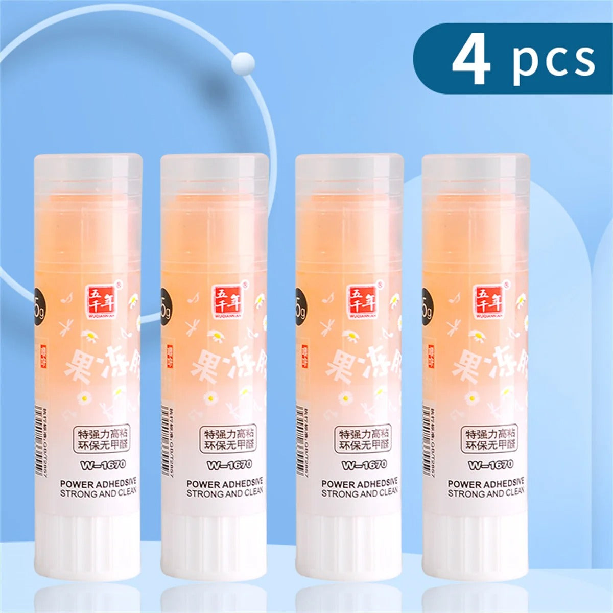 15g WQN Jelly Color Solid Glue Stick School Office Supply ACR Adhesive Child Student Bonding Paper Crafts Tool Stationery Gift