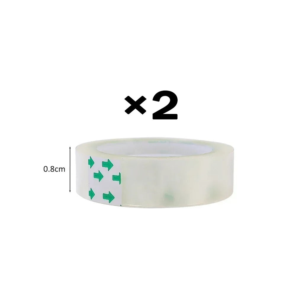 10-1 Rolls Transparent Tape Refills Clear Tape Refills for Dispenser Invisible Tapes for Office Home School Supplies 18/12/8mm
