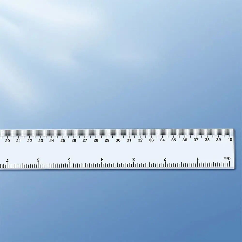Desk Accessories 15cm 20cm 30cm 40cm Straight Ruler Multifunction Transparent Measuring Ruler Plastic Drawing Ruler Exam Test
