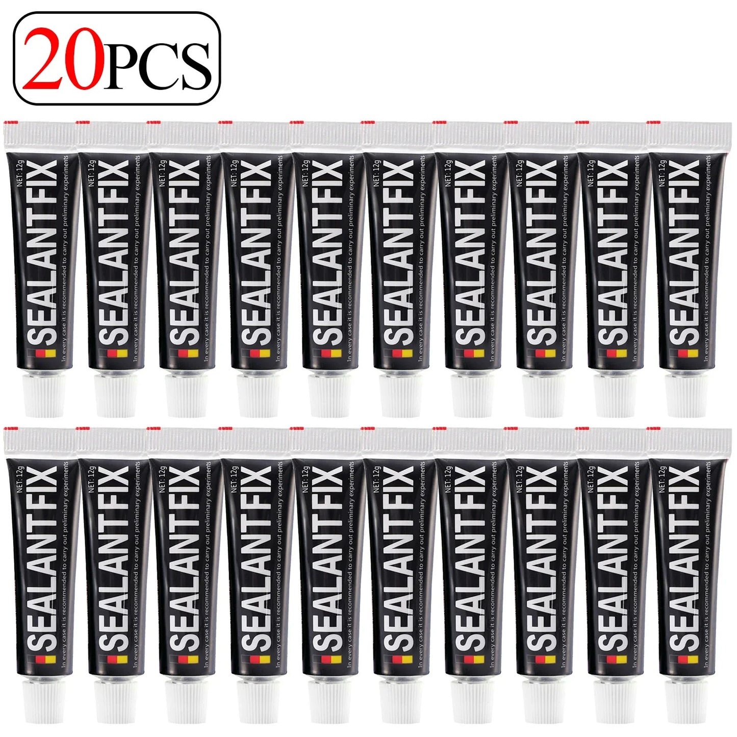20/2pcs Waterproof Sealant Glue Strong Adhesive Fast Drying Fix Glue Caulk For Metal Glass Rubber Ceramic Porcelain Wood Leather