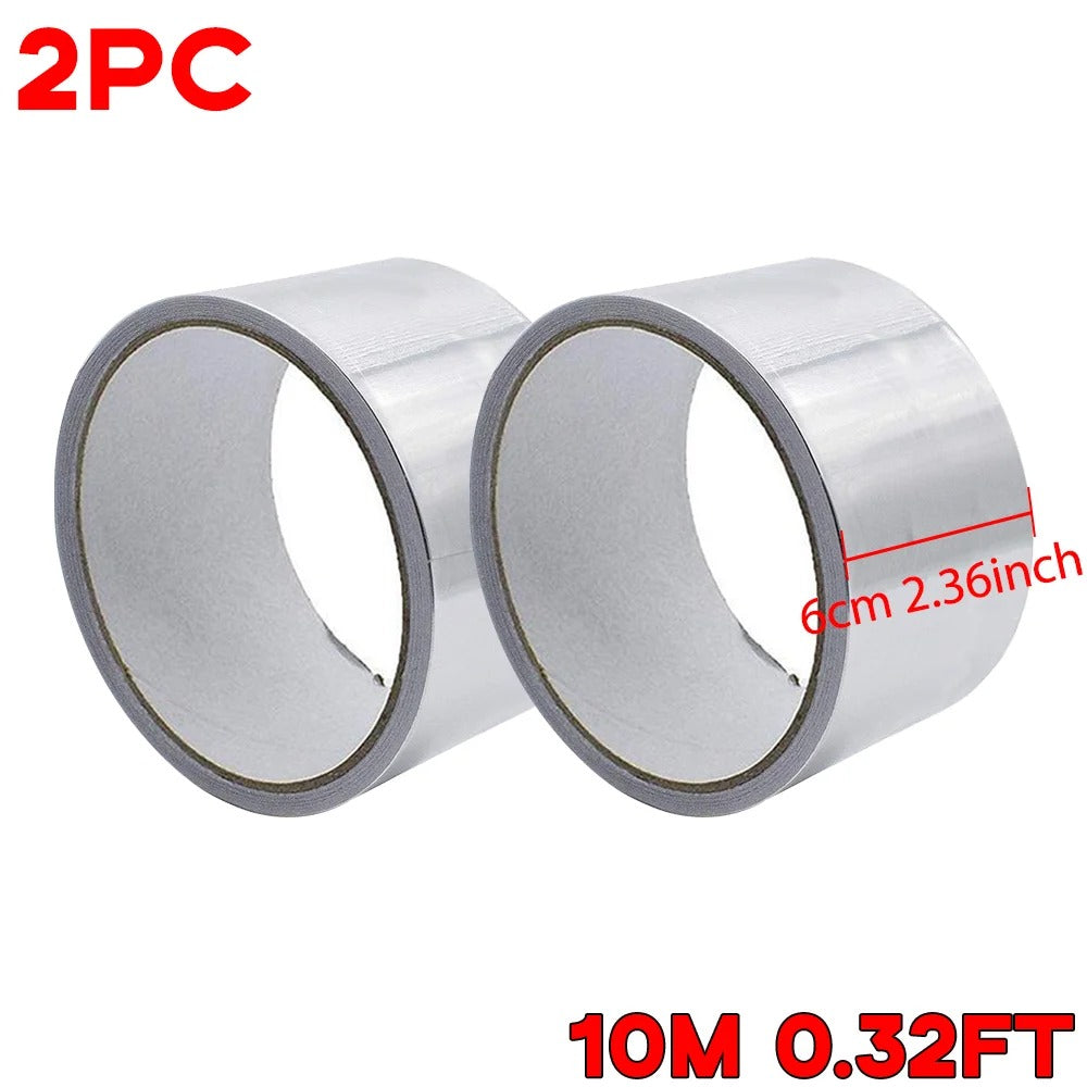 Aluminum Foil Duct Tape Heavy Duty Waterproof, High Temperature, Dryer Vent Insulation Tape for Ductwork, Ducting, Sealing