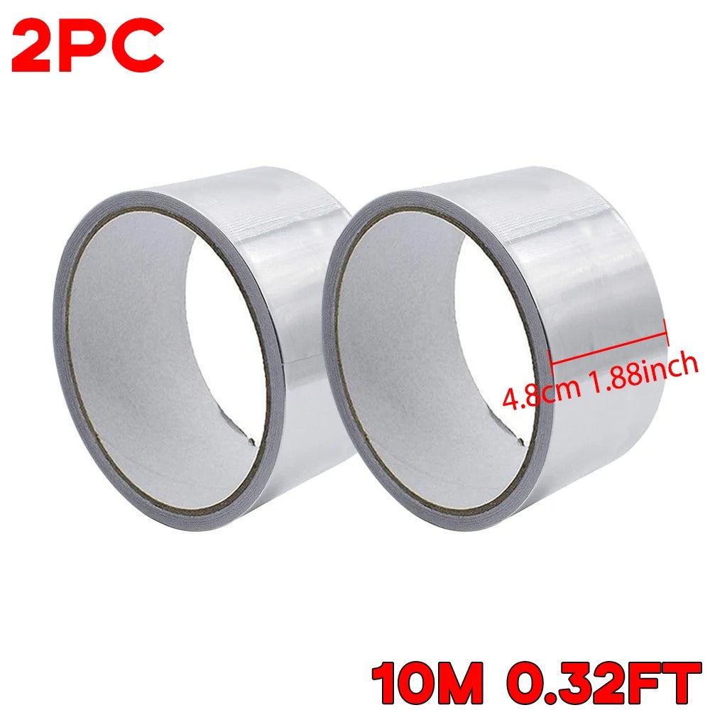 Aluminum Foil Duct Tape Heavy Duty Waterproof, High Temperature, Dryer Vent Insulation Tape for Ductwork, Ducting, Sealing