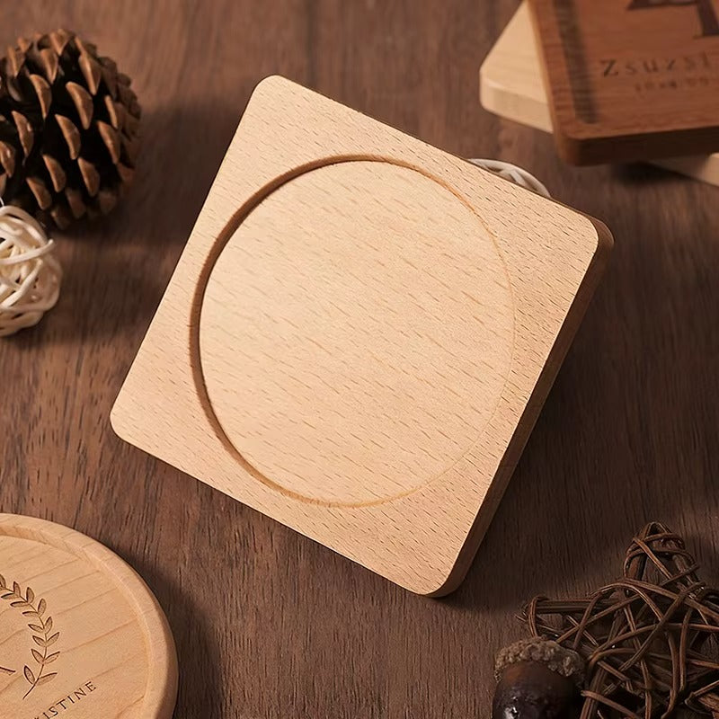 Wooden Coasters for Drinks Bottom for Drinking Cup Tea Coasters for Coffee Bottom for Pussy Cup Coaster Wood