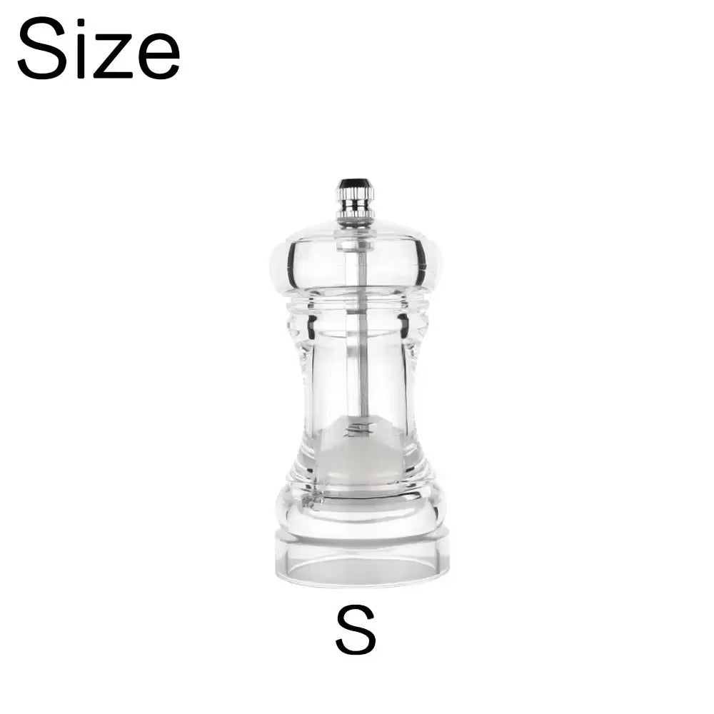 Acrylic Spice Mill Shaker Manual Pepper Grinder Salt Grinder Transparent Kitchen Grinding Tool 162/137/110mm