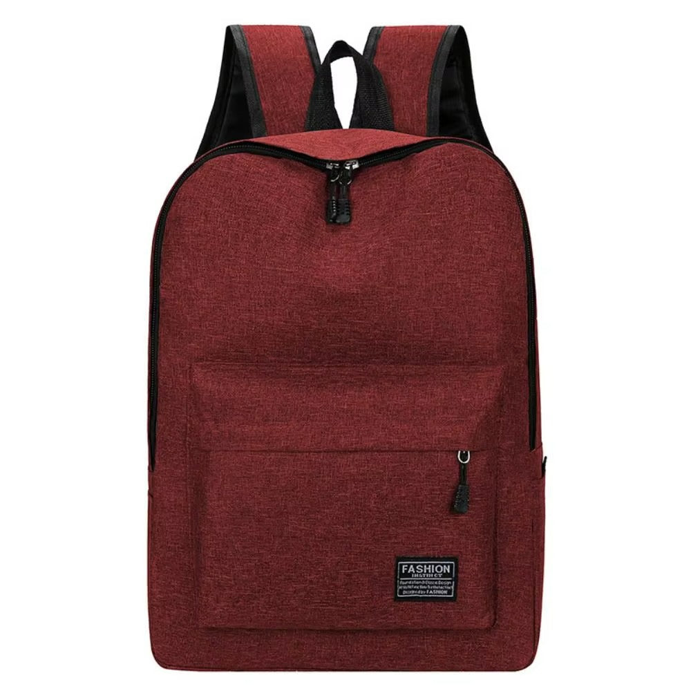 Trendy Oxford Cloth Versatile Backpack 15 inches Washable School Student Backpack Black Grey Blue Red Computer Bag Unisex