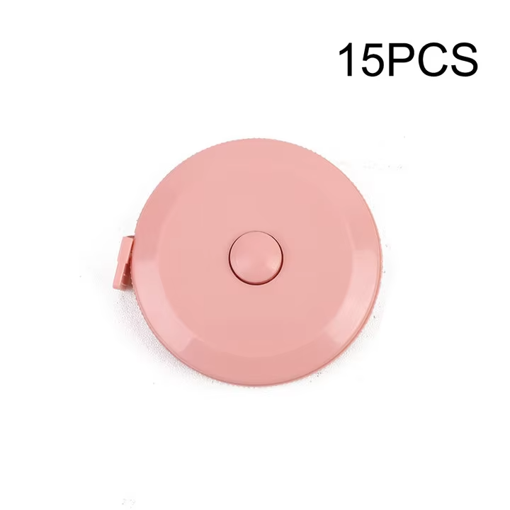 1PC/15PCS 1.5m Small Tape Measure Portable Student Soft Leather Three Measurement Clothes Automatic Recycling