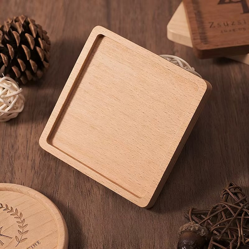 Wooden Coasters for Drinks Bottom for Drinking Cup Tea Coasters for Coffee Bottom for Pussy Cup Coaster Wood