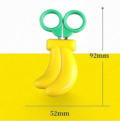 1 Pcs Cartoon Fruit Magnetic Tiny Scissors Child Manual Safety Paper Scissors Cute Strawberry Student Stationery