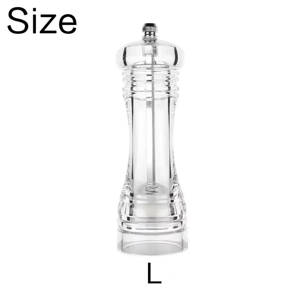 Acrylic Spice Mill Shaker Manual Pepper Grinder Salt Grinder Transparent Kitchen Grinding Tool 162/137/110mm