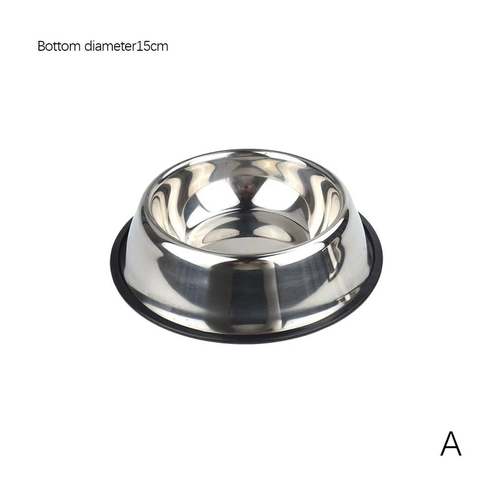 Steel Pet Dog Bowl Feeder Skidproof Anti-ant Food Water Drink Dishes Feeder Dog Bowls Food Accessories Pet Supplies