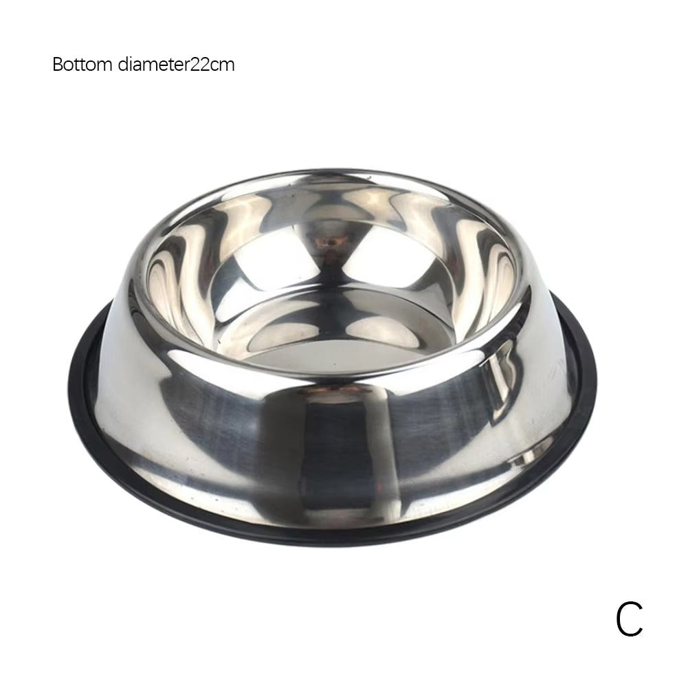 Steel Pet Dog Bowl Feeder Skidproof Anti-ant Food Water Drink Dishes Feeder Dog Bowls Food Accessories Pet Supplies